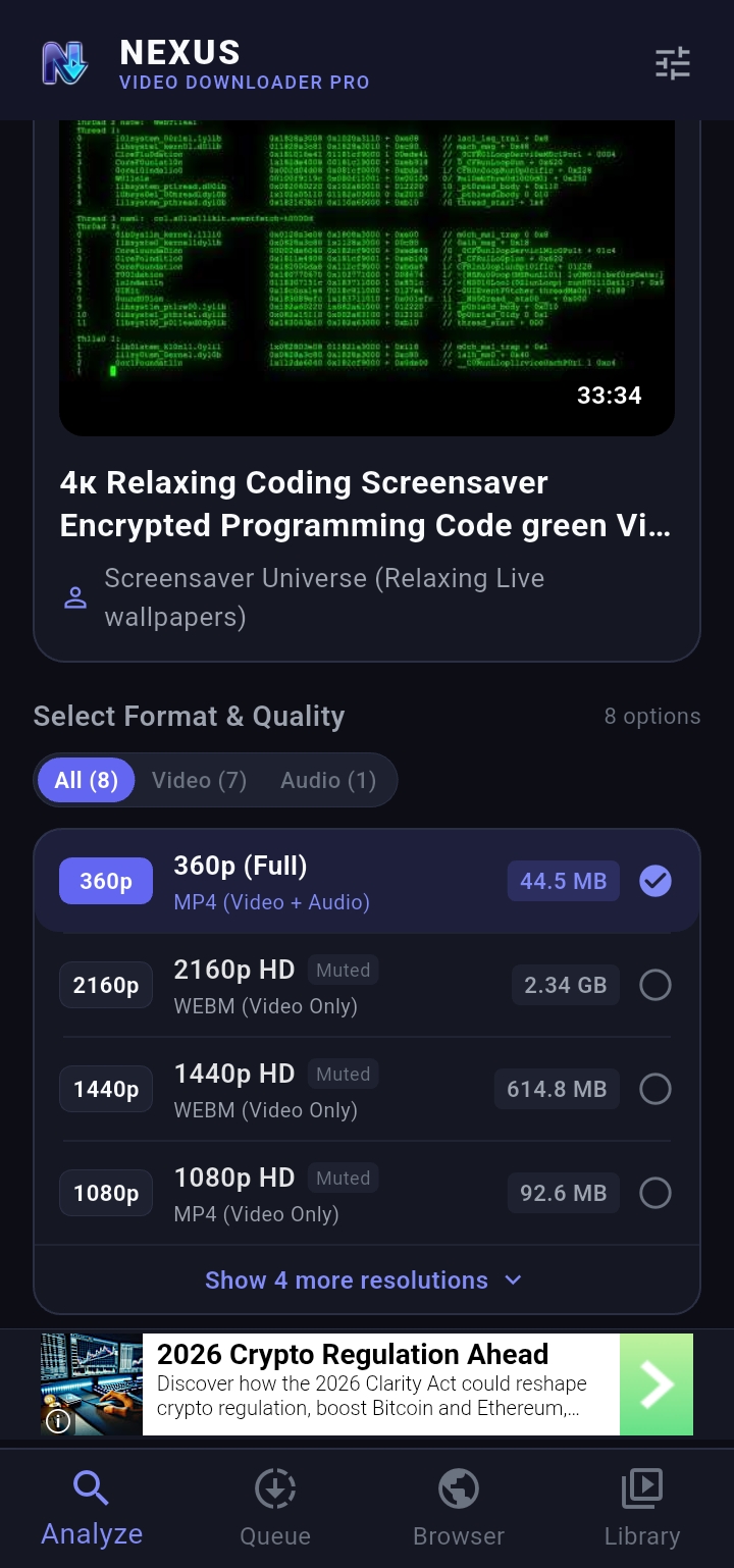 Nexus Downloader Link Analyzer Screenshot